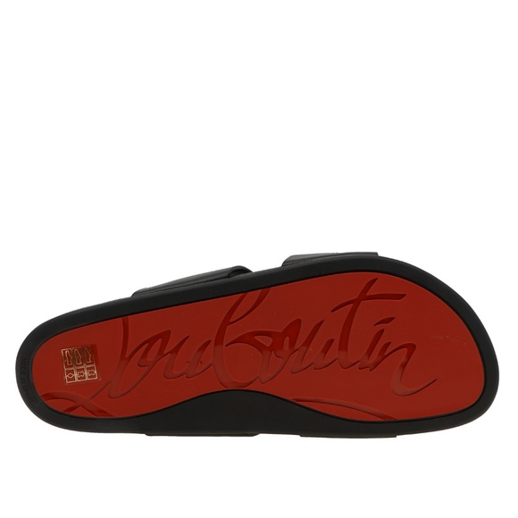 Christian Louboutin Dhabubizz Sandals Black Leather Size 11 US New